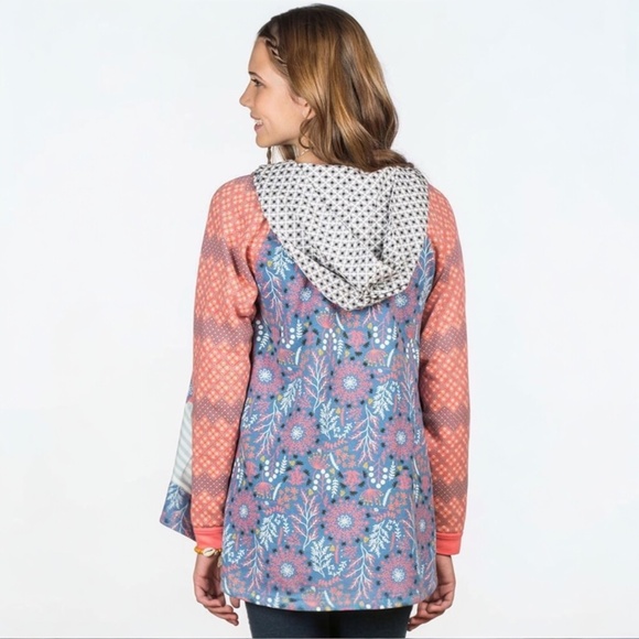 EUC [Matilda Jane] Zip Up <Make Believe> Pink Blue Sweatshirt Jacket | Girls 12 - Picture 7 of 13